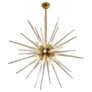 PS2591 ITALIAN BRASS AND MURANO GLASS SPUTNIK CHANDELIER