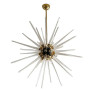 PS2591 ITALIAN BRASS AND MURANO GLASS SPUTNIK CHANDELIER