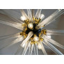 PS2591 ITALIAN BRASS AND MURANO GLASS SPUTNIK CHANDELIER