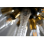 PS2591 ITALIAN BRASS AND MURANO GLASS SPUTNIK CHANDELIER