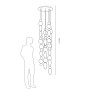 PS2595 CHAVANA CONTEMPORARY GLASS PENDANT