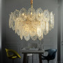 PS2666 HANDMADE CRAFT GLASS PENDANT CHANDELIER