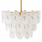 PS2667 MASSIVE ROSETTE CRYSTAL GLASS CHANDELIER