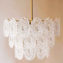 PS2667 MASSIVE ROSETTE CRYSTAL GLASS CHANDELIER