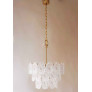 PS2667 MASSIVE ROSETTE CRYSTAL GLASS CHANDELIER