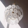 PS2667 MASSIVE ROSETTE CRYSTAL GLASS CHANDELIER