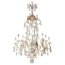 PS2672 WHITE GOLD ROCK CRYSTAL CHANDELIER