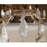 PS2672 WHITE GOLD ROCK CRYSTAL CHANDELIER