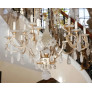 PS2672 WHITE GOLD ROCK CRYSTAL CHANDELIER
