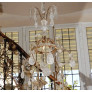 PS2672 WHITE GOLD ROCK CRYSTAL CHANDELIER