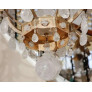 PS2672 WHITE GOLD ROCK CRYSTAL CHANDELIER