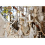 PS2672 WHITE GOLD ROCK CRYSTAL CHANDELIER