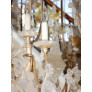 PS2672 WHITE GOLD ROCK CRYSTAL CHANDELIER
