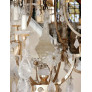 PS2672 WHITE GOLD ROCK CRYSTAL CHANDELIER