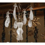 PS2672 WHITE GOLD ROCK CRYSTAL CHANDELIER