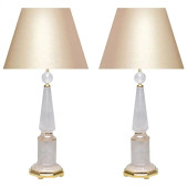 PS2677 MODERN ROCK CRYSTAL QUARTZ LAMPS
