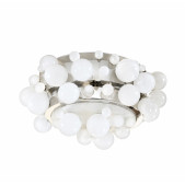 PS2678 PAIR ROCK CRYSTAL BUBBLE FLUSH