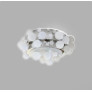 PS2678 PAIR ROCK CRYSTAL BUBBLE FLUSH