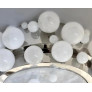 PS2678 PAIR ROCK CRYSTAL BUBBLE FLUSH