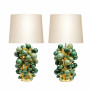 PS2680 GREEN ROCK CRYSTAL BUBBLE LAMPS