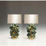 PS2680 GREEN ROCK CRYSTAL BUBBLE LAMPS