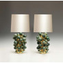 PS2680 GREEN ROCK CRYSTAL BUBBLE LAMPS