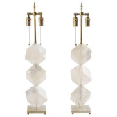 PS2681 ROCK CRYSTAL QUARTZ CUBE LAMPS