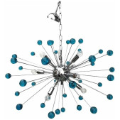 PS2701 CHANDELIER MURANO GLASS SPUTNIK BLUE