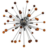 PS2702 AMBER “STAR” MURANO GLASS SPUTNIK CHANDELIER