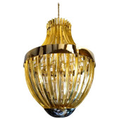 PS2760 AMBER MURANO GLASS IMPERO CHANDELIER