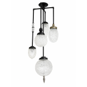 PS2803 NOIR VINTAGE GLOBE CHANDELIER