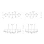 PS2815 FLUTE BEAM CHANDELIER