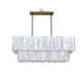 PS2934 2-TIER RECTANGLE SELENITE CHANDELIER
