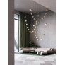PS2985 12 PYRITE HANDMADE BLOWN CRYSTAL CHANDELIER