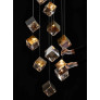 PS2985 12 PYRITE HANDMADE BLOWN CRYSTAL CHANDELIER