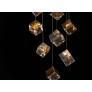 PS2985 12 PYRITE HANDMADE BLOWN CRYSTAL CHANDELIER