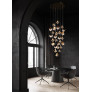 PS2985 12 PYRITE HANDMADE BLOWN CRYSTAL CHANDELIER