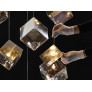 PS2985 12 PYRITE HANDMADE BLOWN CRYSTAL CHANDELIER
