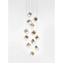 PS2985 12 PYRITE HANDMADE BLOWN CRYSTAL CHANDELIER