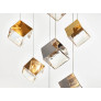 PS2985 12 PYRITE HANDMADE BLOWN CRYSTAL CHANDELIER
