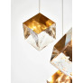 PS2985 12 PYRITE HANDMADE BLOWN CRYSTAL CHANDELIER