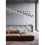 PS2985 12 PYRITE HANDMADE BLOWN CRYSTAL CHANDELIER