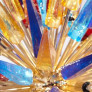 PS3008 Contemporary Chandelier Starburst Multicolor