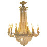 PS3014 Louis XVI Style Bronze & Crystal Chandelier