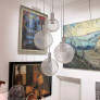 PS3047 Five Glass Globes Pendant Ceiling Light