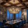 PS3068 Oval Poliedri Murano Chandelier
