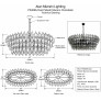 PS3068 Oval Poliedri Murano Chandelier