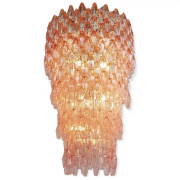PS3069 Massive Pink Poliedri Murano Chandelier