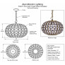 PS3071 Pink Clear Crystal Glass Chandelier