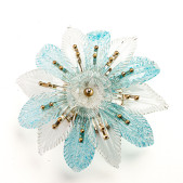 PS3072 Glass & Brass Flush mount